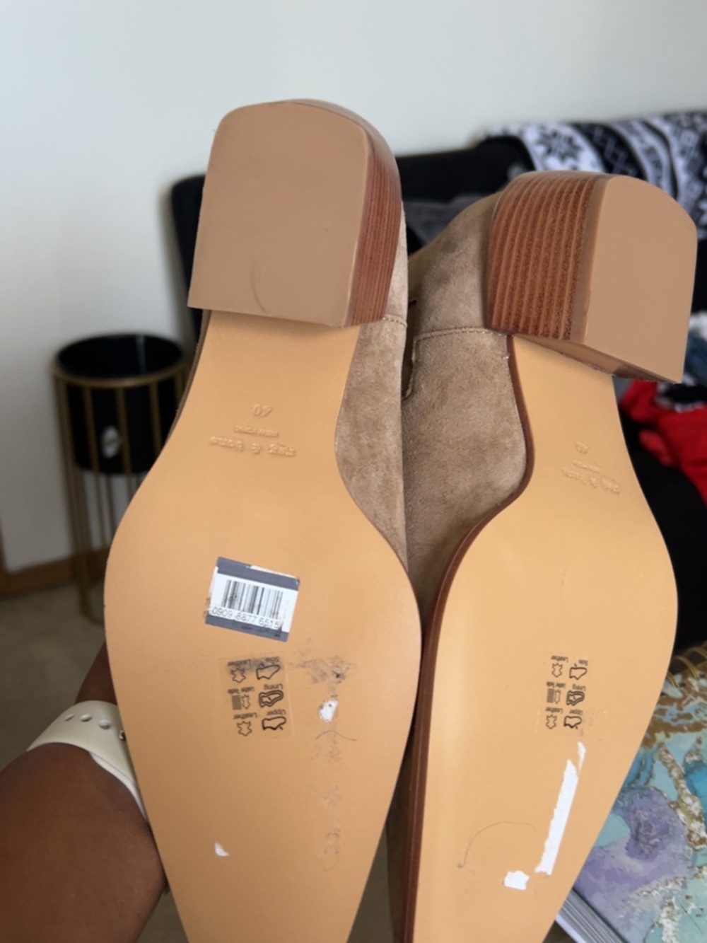 rag & bone Tan Suede  Ankle Boots - Picture 3 of 6